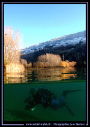 My friend JP and his UnderWater Video Material. Autumn ha... by Michel Lonfat 